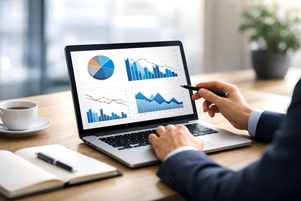 Data analytics dashboard on multiple screens